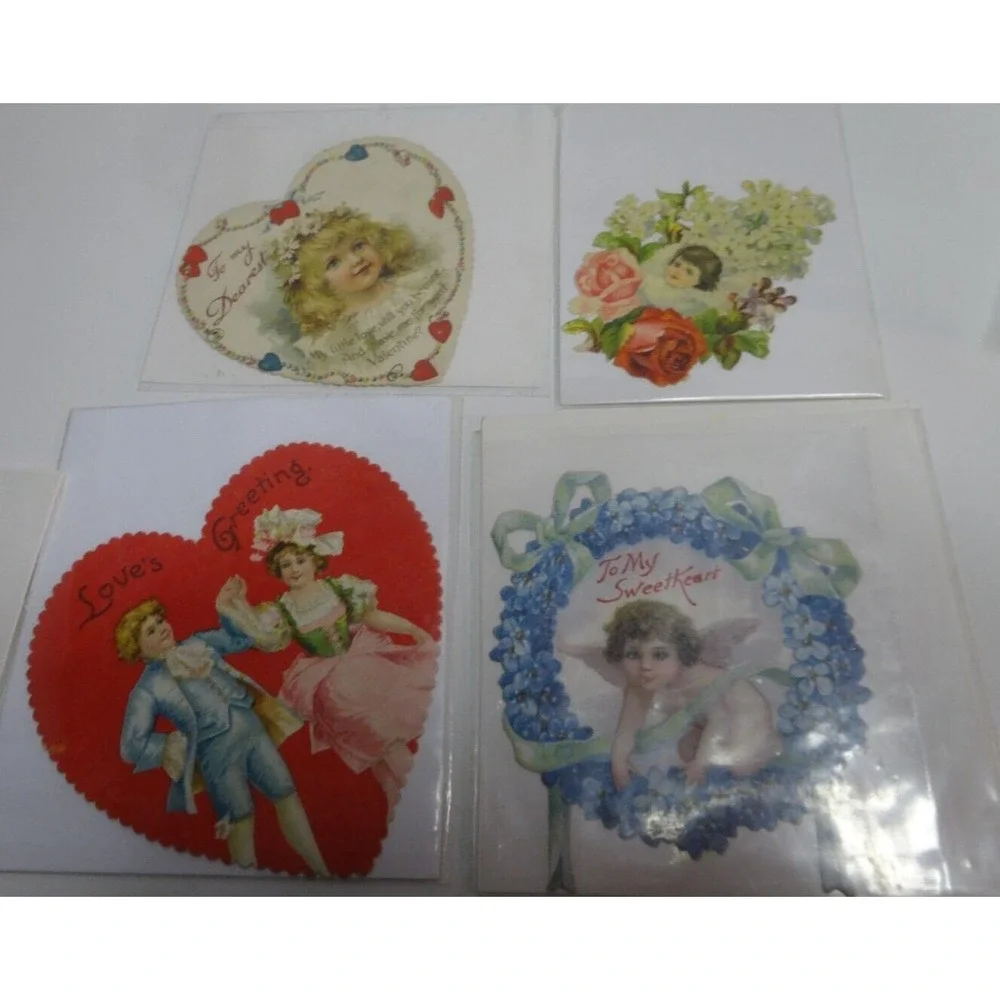 Antique German Die‎ Cut Victorian Valentines Early 1900s Germany & More
